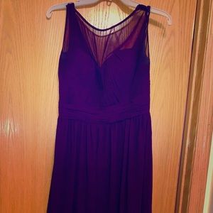 Bill Levkoff royal purple sheer gown